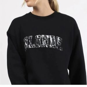 BRUNETTE THE LABEL BLONDE STEP SISTER CREW NECK ZEBRA PRINT, Size XL-XXL